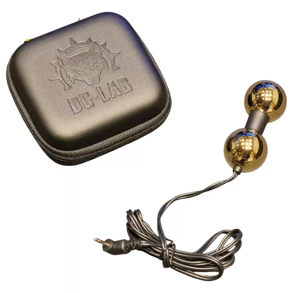 DG-LAB BiPolar B - bipolaire, zandloper‑vormige metalen elektrode (goud)