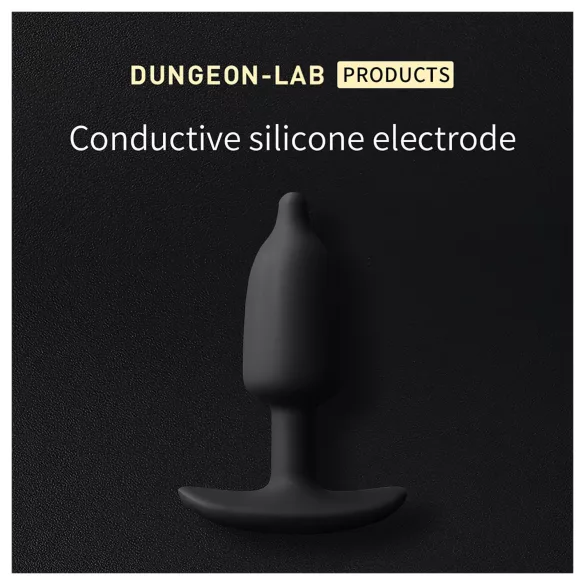 DG-LAB - bipolaire, geleidend siliconen elektro-anusplug (zwart)