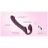 Honey Play Box Bliss - strap-on vibrator met roterende kralen - paars
