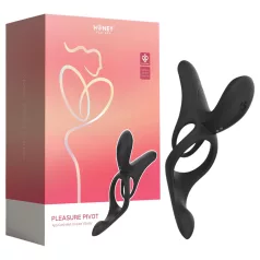   Honey Play Box Pleasure Pivot - App-gestuurde vibrerende penis- en teeltring voor mannen (zwart)