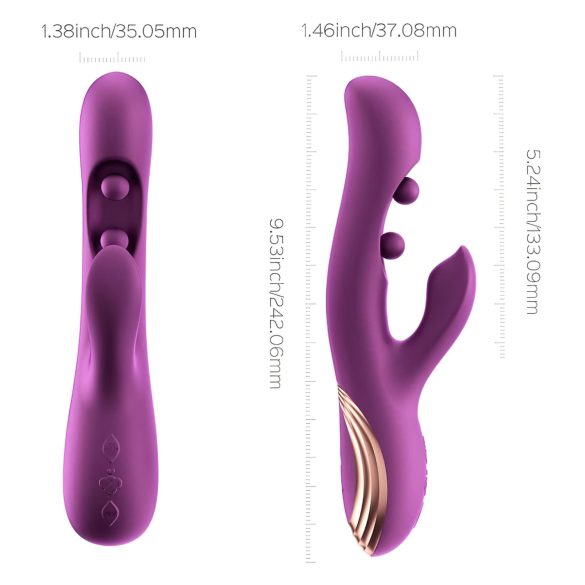 Honey Play Box Gem - G-spot en clitoris vibrator met slimme kralen - paars