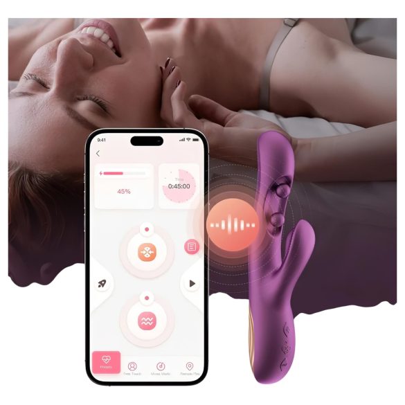 Honey Play Box Gem - G-spot en clitoris vibrator met slimme kralen - paars