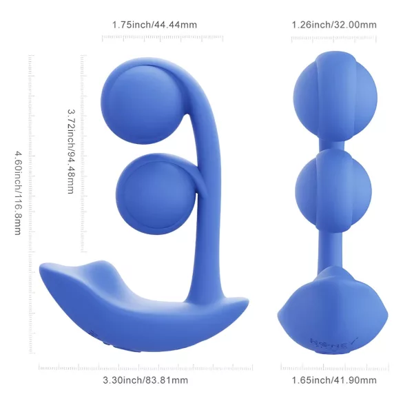 Honey Play Box Melody - vibrator met kralen en app - 2in1 - blauw
