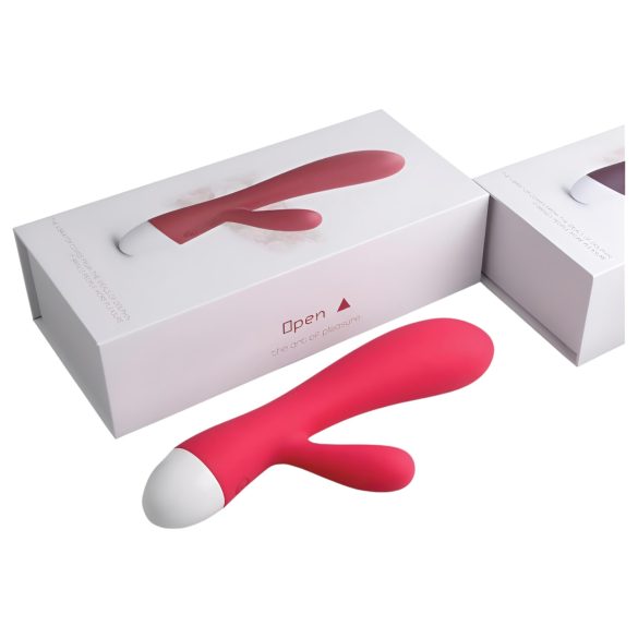 Cotoxo Dolphin & baby - vibrator met clitorisstimulator - oplaadbaar - rood