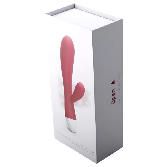 Cotoxo Dolphin & baby - vibrator met clitorisstimulator - oplaadbaar - rood