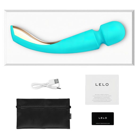 LELO - smart wand massager - groot formaat - oplaadbaar siliconen turquoise