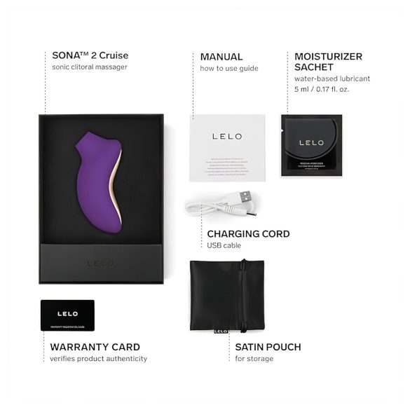LELO Sona 2 Cruise - clitorisstimulator met geluidsgolven - paars