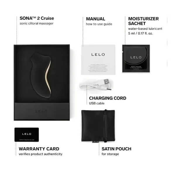 LELO Sona 2 Cruise - clitorisstimulator met geluidsgolven - zwart