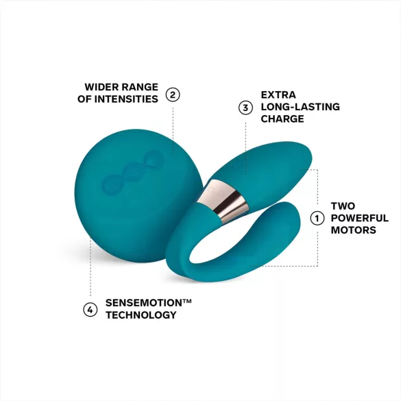 LELO Tiani Duo - vibrerend duo-ei voor koppels - siliconen - blauw