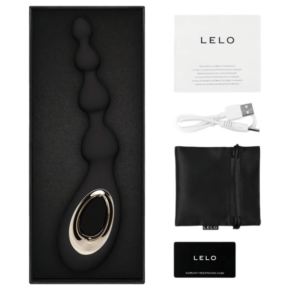 LELO Soraya Beads - anaal vibrator - oplaadbaar, waterdicht - zwart