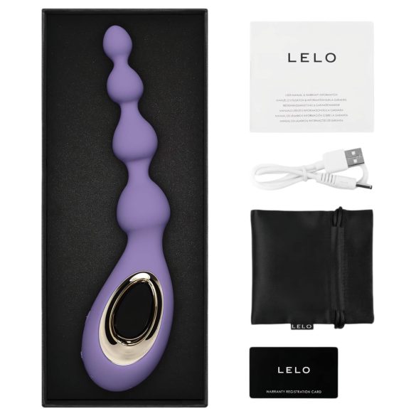 LELO Soraya Beads - oplaadbare waterdichte anaal vibrator - paars