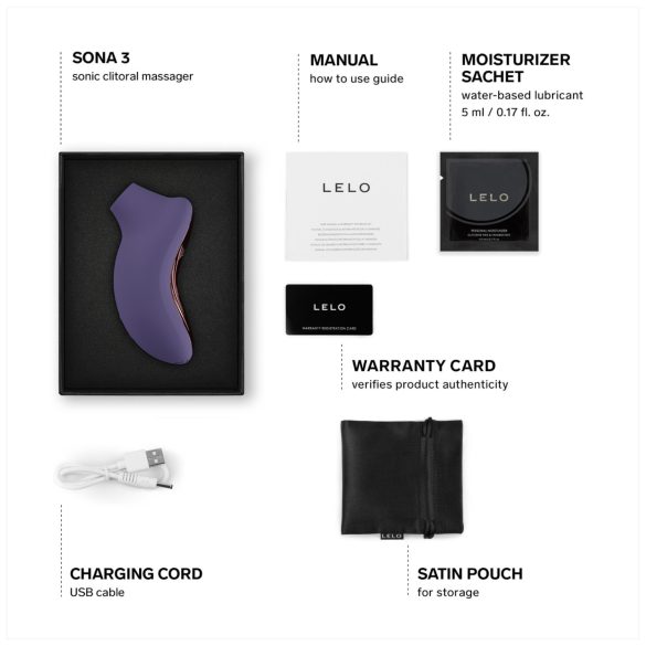 LELO Sona 3 - clitorisstimulator met geluidsgolven - paars