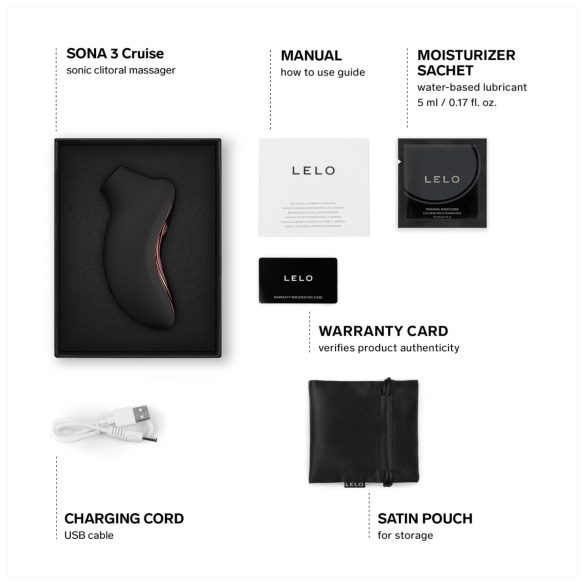LELO Sona 3 Cruise - clitorisstimulator met geluidsgolven - zwart