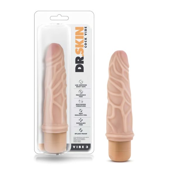 Dr. Skin Vibe No.3. - natuurgetrouwe vibrator (natuurlijk)