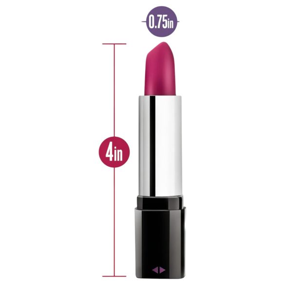 Blush Lipstick Rosé - vibrator in lippenstiftvorm - waterproof - zwart/roze