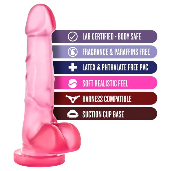 B Yours Sweet N Hard 4 - dildo met ballen - 18cm - roze
