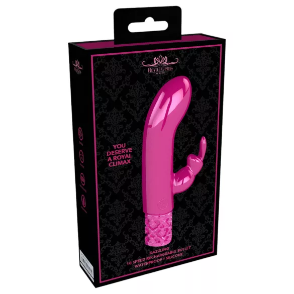 Royal Gems Dazzling - oplaadbare rabbit vibrator - siliconen - roze