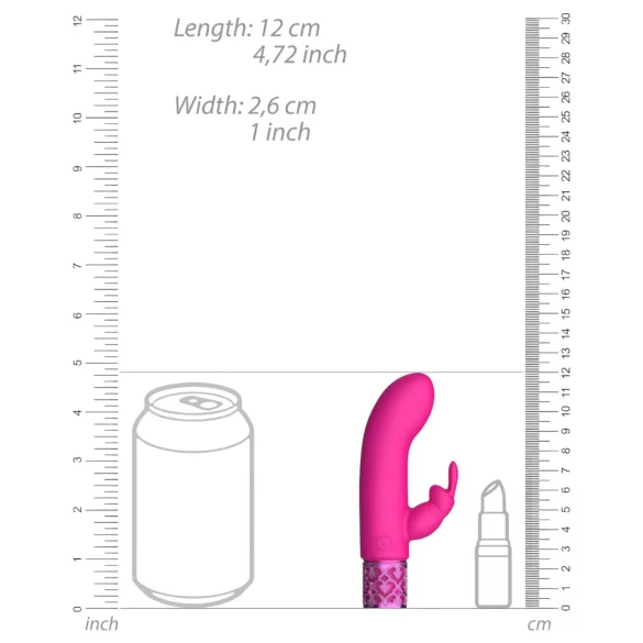 Royal Gems Dazzling - oplaadbare rabbit vibrator - siliconen - roze