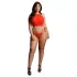 Le Désir Plus Size - lingerie set met strass - rood - XL-3XL
