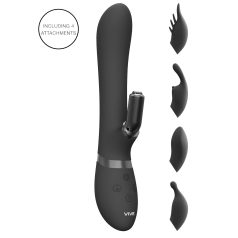Vive Chou - vibrator met clitorisstimulator - 4-in-1 - zwart