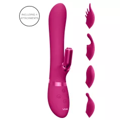   Vive Chou - oplaadbare clitorisstimulator met verwisselbare kop - roze
