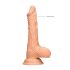 RealRock Dong 7 - levensechte dildo met bal, 17cm - naturel
