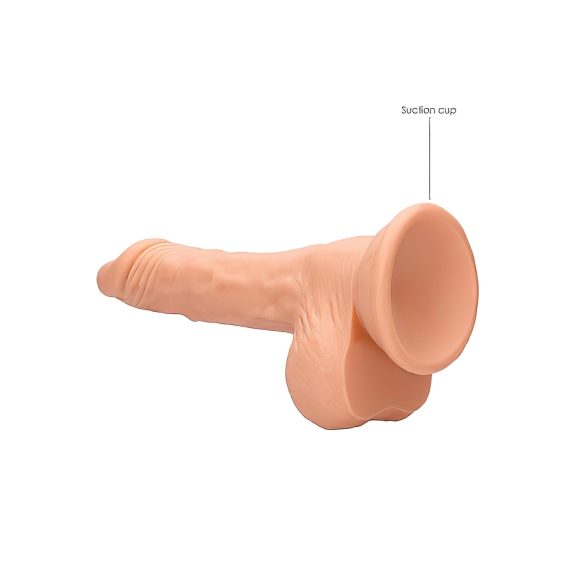 RealRock - realistische dildo met balzak - 17cm - huidskleur