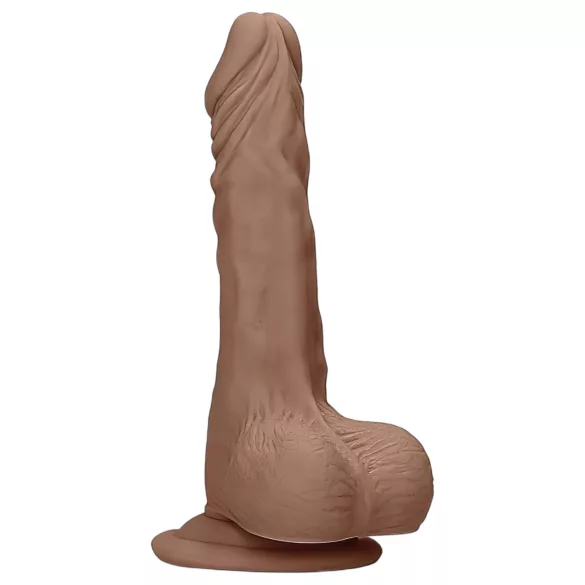 RealRock - realistische dildo met ballen - 17cm - donker huidkleur