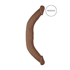   RealRock Double Dong 18 - dubbele dildo (46cm) - donker natuurlijk