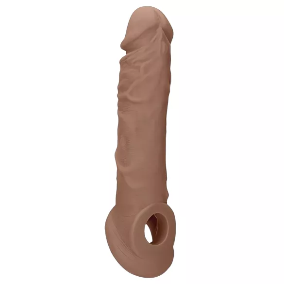 RealRock - penis sleeve - 21 cm - donker huidskleur