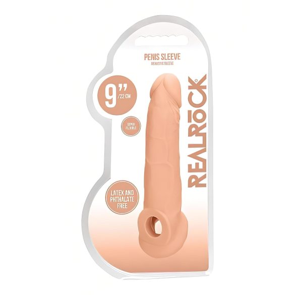 RealRock - penis sleeve - lang 21,5cm - huidkleur