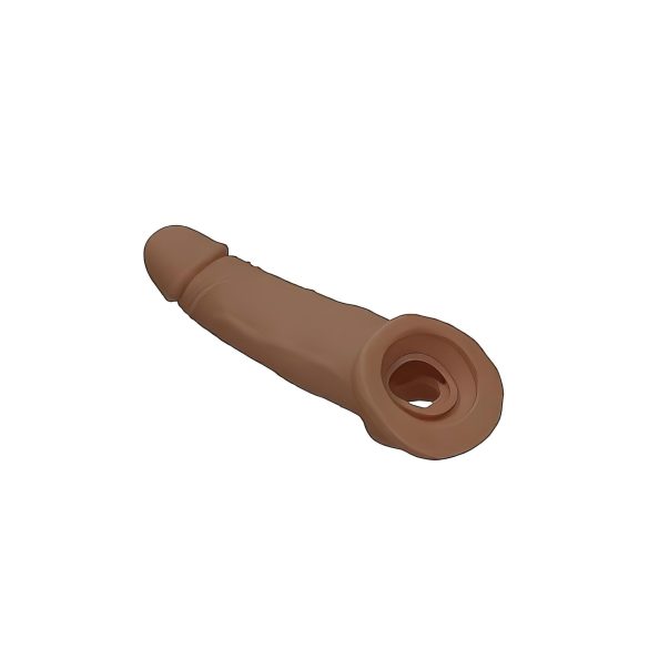 RealRock - penis sleeve - extra lang 21,5 cm - donker huidskleur