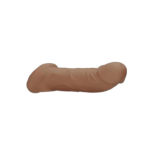 RealRock - penis sleeve - extra lang 21,5 cm - donker huidskleur