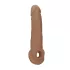 RealRock - penis sleeve - extra lang 21,5 cm - donker huidskleur