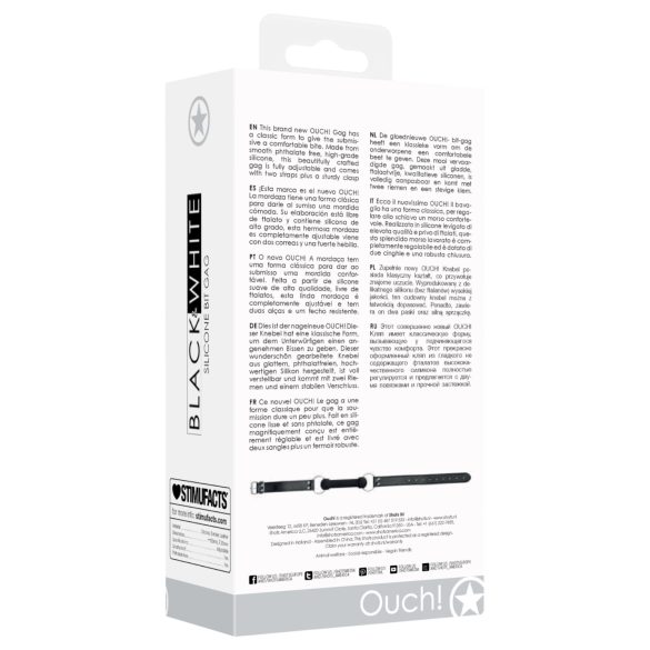 Ouch! - mondknevel in botvorm - silicone - zwart