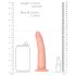 RealRock Slim - realistische dildo - 15,5cm (natuurlijk)