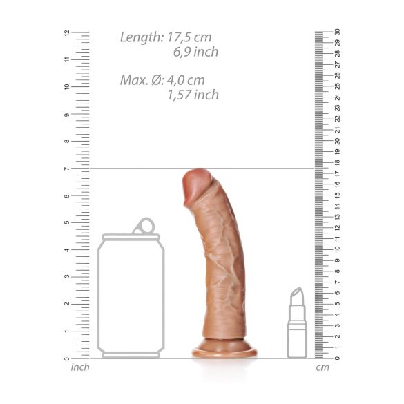 RealRock - realistische dildo - 15,5 cm - donker beige