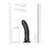 RealRock - realistisch dildo met zuignap 15,5 cm (zwart)