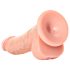 RealRock - zuignap dildo - 15,5 cm (natuurlijk)