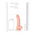 RealRock - zuignap dildo - 15,5 cm (natuurlijk)