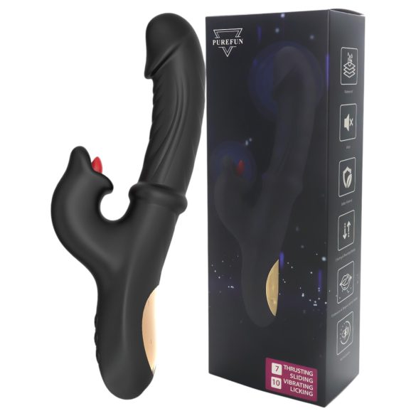 Wilson - vibrator met beweegbare clitorisstimulator - zwart