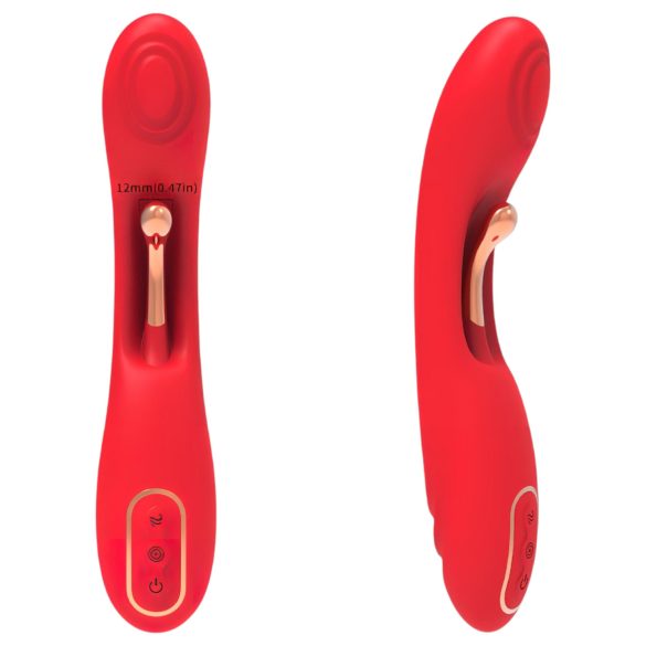 Bestoy - G-spot vibrator met tong - siliconen - rood