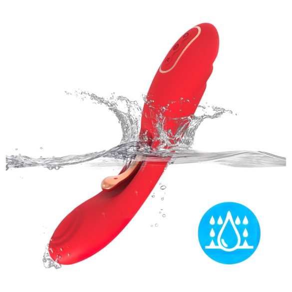 Bestoy - G-spot vibrator met tong - siliconen - rood