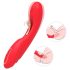 Bestoy - G-spot vibrator met tong - siliconen - rood