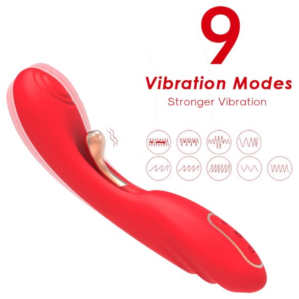 Bestoy - G-spot vibrator met tong - siliconen - rood