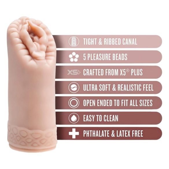 Enlust Alyssa - kunstvagina met AI-beelden - silicone huidkleur