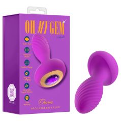 Oh My Gem – Vibrerende Anale Plug met Edelsteen (Paars)