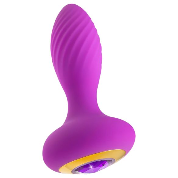 Oh My Gem – Vibrerende Anale Plug met Edelsteen (Paars)