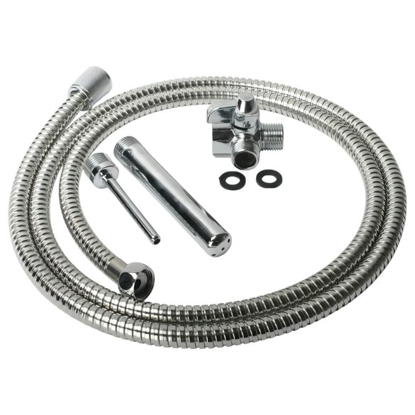 Shower Enema - anale douche set - aluminium - zilver