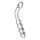 Prisms Hamsa - dubbelzijdige, G-spot glazen dildo (transparant)